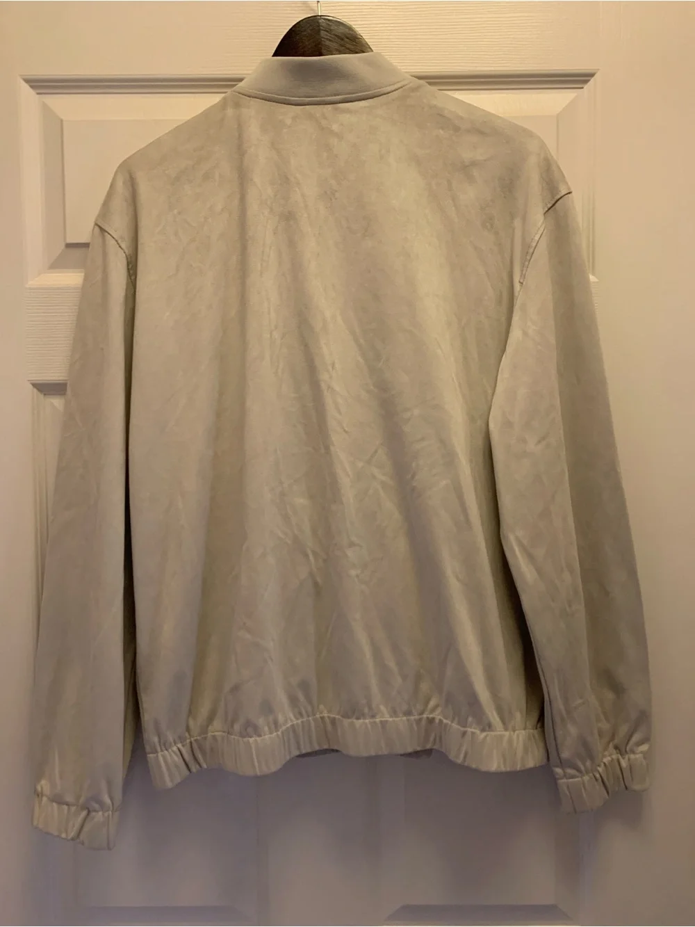Men’s Zara NWT Light Gray Suede Handfeel Bomber Jacket